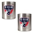 Dallas FC Soccer 2pc Stainless Steel Can Holder Set - Primary Team Logo MAJOR-LEAGUE-SOCCER Soccer