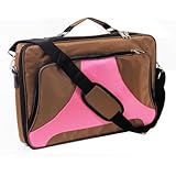Lotsaveoutlet 17.3" 17" 16.4" 15.6" Inch Laptop Notebook Carrying Padded Bag Case Briefcase Coffee Pink USA