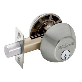 Click here to buy Schlage B362NV620 Double-Cylinder Deadbolt, Antique Pewter by Schlage.