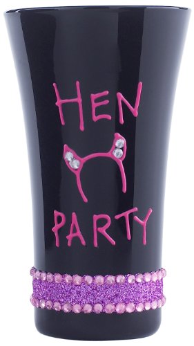 Boxer Shooter Glas mit Motiv zum Junggesellinnenabschied, schwarz