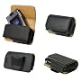 AUTHENTIC CELLET BLACK NOBLE LEATHER CASE POUCH for MOTOROLA RAZR V3 / V3i / V3m / V3xx / V3t / V3r / Samsung T809, T629, A707 SYNC, A900 / SANYO 6600 KATANA / KATANA 2, 6650 / LG VX8700 SHINE - CELLET RETAIL PACKAGING