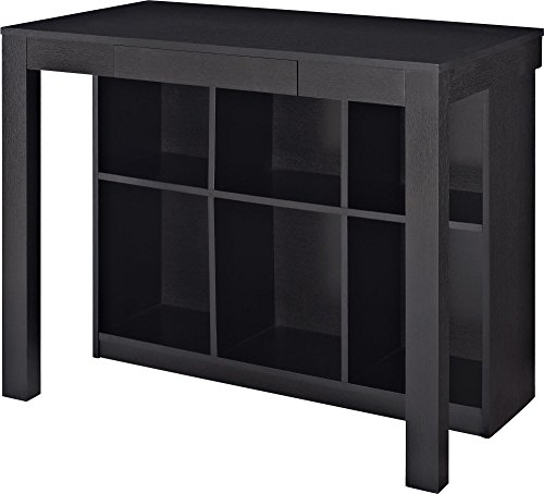 Altra Corrine Parsons Desk with Cubbies, Black Oak