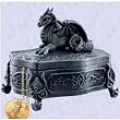 Gothic Medieval Dragon Lidded Jewelry Box (The Digital Angel)