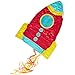 Juvale Small Rocket Ship Pinata, Kids Space Themed Birthday Party Supplies, 16.5 x 12.5 x 3 Inches