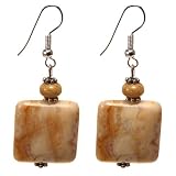 Handmade Fossil Coral And Silver Earrings