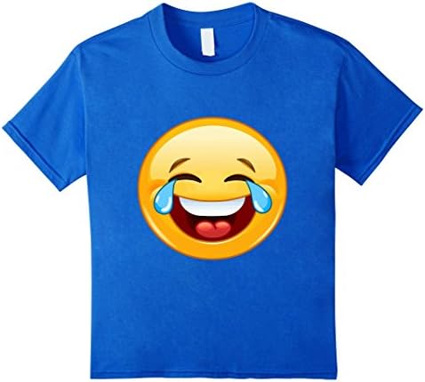 Kids Laughing Crying With Tears Emoji Funny Cute Laugh T-Shirt 12 Royal Blue