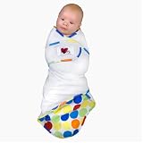 GoMamaGoDesignsSnugandTugSwaddlingBlanket,Small,RainbowLove