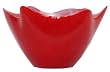 Colorful Recycled Art Glass Ruby Red Large Bowl 11.5"D