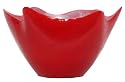 Colorful Recycled Art Glass Ruby Red Large Bowl 11.5"D