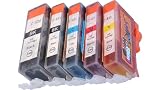 Produkt-Bild: Start-Europe - 1 Satz = 5 kompatible CHIP Patronen zu PGI CLI 520 521 - Black (gro&szlig; + klein), Cyan, Magenta, Yellow - Druckerpatronen fuer Canon Pixma IP 3600 4600 4600x 4700 MP 540 550 560 620 630 640 980 990 MX 860 870 876 - Sofortiges Einsetzen der Tintenpatrone ohne Adapter - kein Chipumbau notwendig wie bei den Orginalpatronen - 100% F&uuml;llstandsanzeige - Top Tinte - Qualit&auml;ts Ersatzpatrone