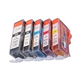 Start - 1 Jeu = 5 Cartouches d'encre Compatible CHIP PGI CLI 520 521 - Noir (grande + petite), Cyan, Magenta, Yellow - cartrouches d'encre pour Canon Pixma IP 3600 4600 4600x 4700 MP 540 550 560 620 630 640 980 990 MX 860 870 - avec puce - mise en place imm�diate de la cartouche d'encre sans adaptateur - pas d'�tiquette � puce - comme dans le cas des cartouches d'origine - 100% Manom�tre - 100 qualit� - Cartouche de rechange de qualit�par Start