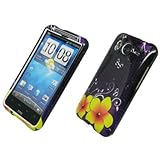 EMPIRE Carbon Fiber with Yellow Flowers Design Hard Case Cover for AT&T HTC ....