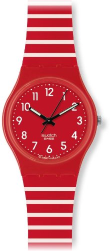 Swatch Damen-Armbanduhr Striped Berry GR154I
