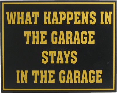 Man Cave Wood Sign - What Happens in the Garage