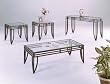 "MATRIX" DESIGN 3 PIECE COFFEE TABLE SET - Coffee Table and 2 End Tables