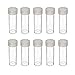 COIN STORAGE TUBES, round clear plastic w/ screw on tops for DIMES (Quantity of 10 tubes)