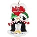 Our First Christmas Kissing Penguins Personalized Ornament