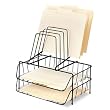 Fellowes 72391 Wire Side Load Double Tray w/6 Section Step File, Letter Size, Blk