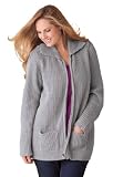 Cardigan sweater with zipper front