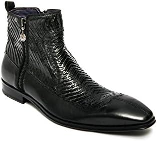 Roberto Guerrini A6450 mens black zip up boot.