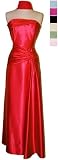 Goddess Strapless Satin Formal Gown Prom Dress