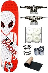 Alien Workshop Rob Dyrdek Soldier (Red) Complete Skateboard With Silver Trucks