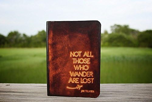 Not All Those Who Wander Are Lost Leather Passport Cover Travel Wallet
