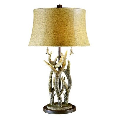 Dick Idol Antler Table Lamp in Walnut