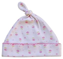 Rose Print Knotted Baby Hat