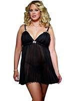 Dreamgirl Women's Plus-Size Sheer Enticement Babydoll