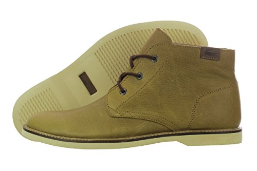 LACOSTE SHERBROOKE HI 6 LIGHT KHAKI LEATHER CHUKKA BOOTS (10)