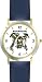 Bulldog (MS) Dog - WATCHBUDDY CLASSIC DELUXE TWO-TONE THEME WATCH - Arabic Numbers-Blue Leather Strap-Children's Size-Small ( Boy's Size & Girl's Size )