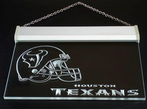 B321-r Houston Texans Helmet Pub Bar Nr Neon Light Sign