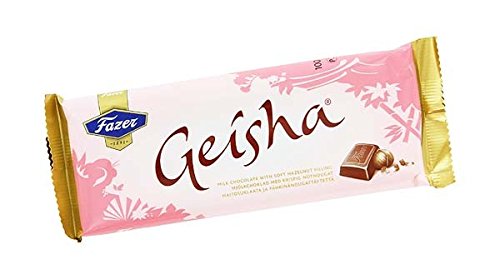 2 Bars X 100g of Fazer Geisha Finnish Classic Milk Chocolate with Soft Hazelnut Filling