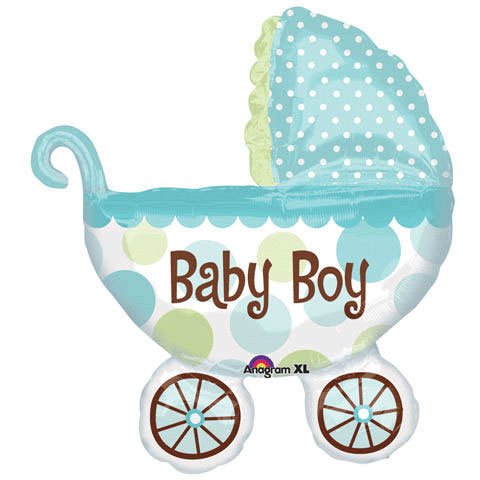 Baby Boy Buggy Shower Balloon Super Shape
