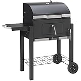 barbecue tonneau a charbon 102 cm noir