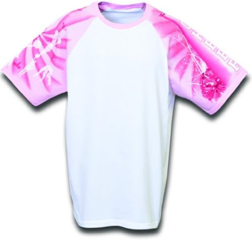 Cheerleading Designer T-Shirt from Everyday Life (Medium, White/Pink)
