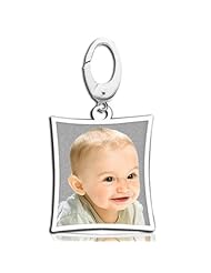 Curved Rectangle Charm For Bracelet - Split Ring, Lobster Claw, or Bead Attachment