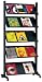 Fast Paper Zeitschriftenständer mit Rollen (einseitigem 5 Fächer mit 35 mm Rand, W 825 x D 382 x H 1650 mm) schwarz [IMPORT]