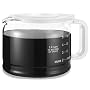 Medelco 12 Cup Glass Pause & Serve Universal Replacement Carafe - White