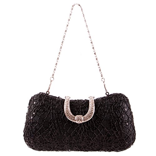 Tom Clovers Women's Glamour Rhinestone Hard Case Evening Wedding Party Clutch Purse Wallet