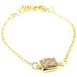 Marcia Moran Gold Druzy Square Stone Pendent 1