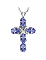 2.25 Ct Oval Blue Tanzanite 925 Sterling Silver Pendant With Chain