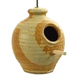 Stoneware Chickadee Feeder in Butternut