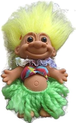 Russ Berrie Hula Troll with Yellow Hair