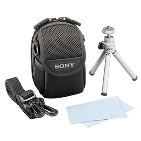 Sony ACC-SHA Accessory Kit For Cybershot [Contains Mini Tripod, Cleaning Kit, LCS-CFR Carry Case]