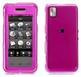 TRANSPARENT HOT PINK SNAP-ON COVER HARD CASE PROTECTOR for SAMSUNG INSTINCT M800