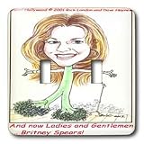 Londons Times Funny Panel Hollywood Cartoons - Britney Spears - Light Switch Covers - double toggle switch