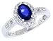1.10Ct Genuine Sapphire Diamond Ring ,Princess Cut Channel Set in 14Kt White Gold-5