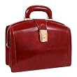 Pratesi Ladies Polished Italian Leather Briefcase Dark Brown
